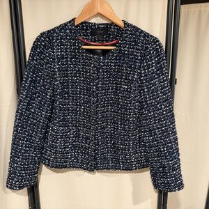 J. Crew Dark Blue Boucle Jacket